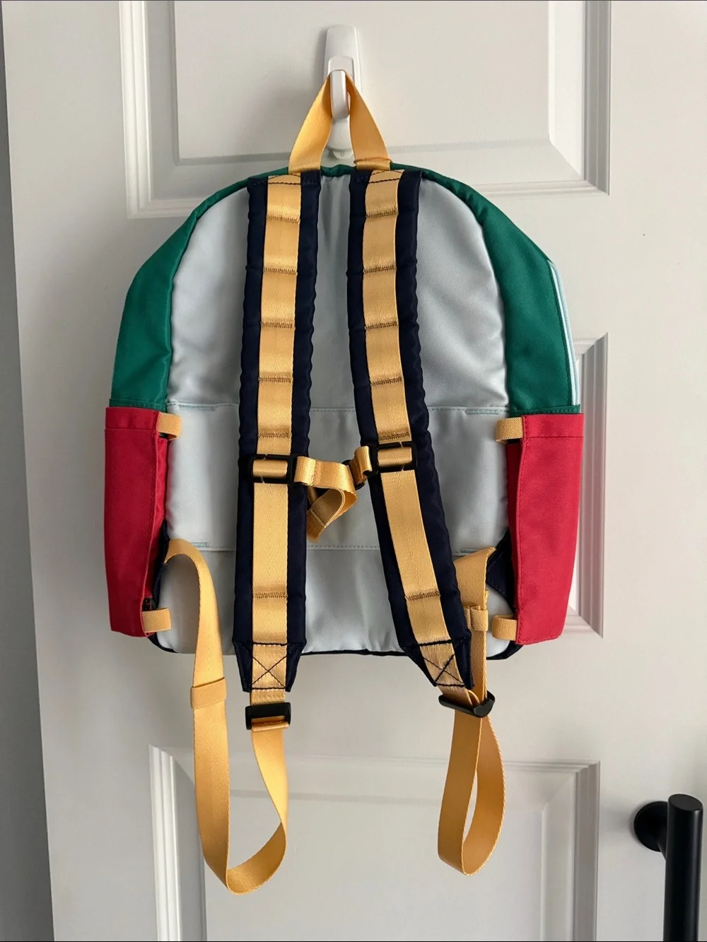 Quince Colorblock Mini Backpack in Green,‎ Navy, Red & Yellow